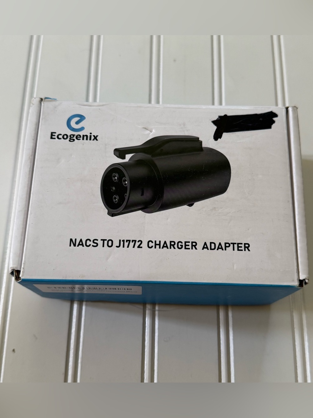 NACS to J1772 Adapter, 80 AMP Ecogenix Charging Adapter to Tesla Charger